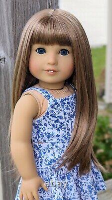 Custom American Girl Doll Truly Me 64 Jess Mold Blue Eyes Light Brown Wig Hair