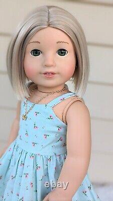 Custom American Girl Doll Truly Me 84 Jess Mold Felicity Green Eyes Blonde Wig