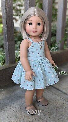 Custom American Girl Doll Truly Me 84 Jess Mold Felicity Green Eyes Blonde Wig