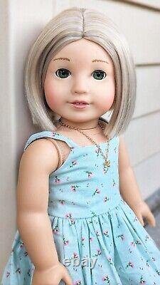 Custom American Girl Doll Truly Me 84 Jess Mold Felicity Green Eyes Blonde Wig