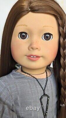 Custom American Girl Doll Truly Me Brown Eyes Long Wig Freckles OOAK Bex