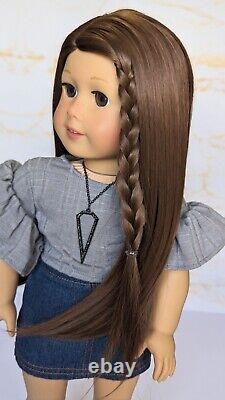 Custom American Girl Doll Truly Me Brown Eyes Long Wig Freckles OOAK Bex