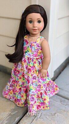 Custom American Girl Kavi Sharma Marie Grace Mold Hazel Eyes Dark Brown Wig OOAK