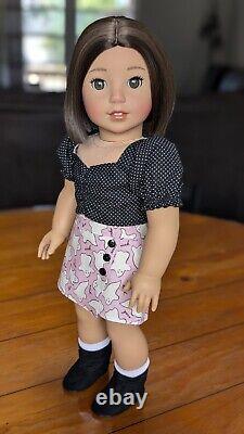 Custom American Girl Summer McKinney Hazel Eyes Brown Bob Wig Girl Of The Year