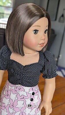 Custom American Girl Summer McKinney Hazel Eyes Brown Bob Wig Girl Of The Year