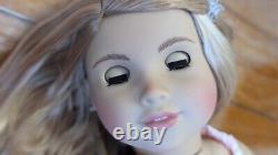 Custom American Girl Truly Me 121 Gray Eyes Light Red Hair Wig Joss Mold OOAK