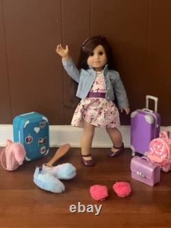 Custom American girl doll and accessories- barely used with multiple bags