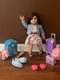 Custom American girl doll and accessories- barely used with multiple bags
