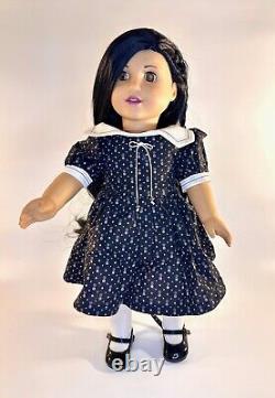 Custom OOAK American Girl Doll Long Beautiful Black Hair Custom Designer Dress