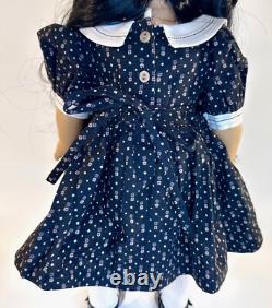 Custom OOAK American Girl Doll Long Beautiful Black Hair Custom Designer Dress
