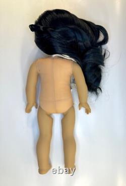 Custom OOAK American Girl Doll Long Beautiful Black Hair Custom Designer Dress