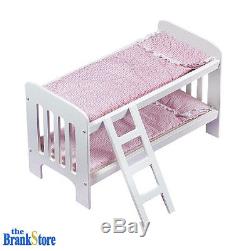 Doll Bunk Bed Trundle American Girl Dolls 18 Inch Furniture Ladder Bedding