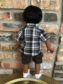 Dylan Custom Boy American Girl Doll OOAK Black Hair Brown Eyes Dark Skin