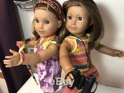 EUC American Girl 18 Doll Lea Clark & Friend LOT