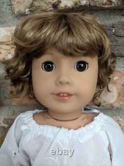 Edie Custom American Girl Doll OOAK Brown Wavy Hair Bangs Brown Eyes