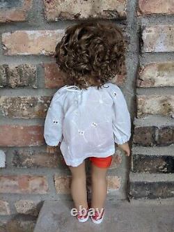 Edie Custom American Girl Doll OOAK Brown Wavy Hair Bangs Brown Eyes