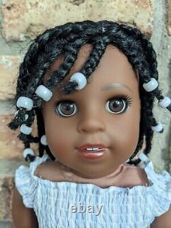Eshe Custom American Girl Doll OOAK Black Braided Hair Brown Eyes Makena