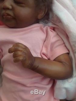 Ethnic AA African American Reborn Baby Girl Doll-LE Layla by Suzette du Plessis