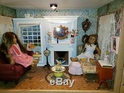 Fully Furnished And Decorated American Girl Doll House, With 10 dolls And