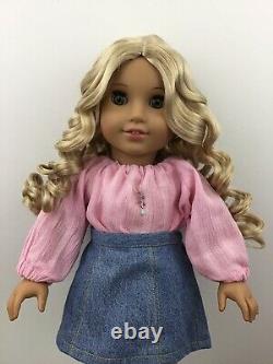 Genevieve Custom American Girl Doll OOAK Curly Blonde Hair Green Eyes Julie