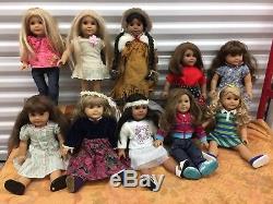 Great Lot Of 10 American Girl Pleasant Company Dolls Some Retired