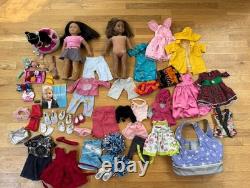 HUGE American Girl Doll Lot TWO DOLLS Clothing Food Cat Accessories Cheerleader