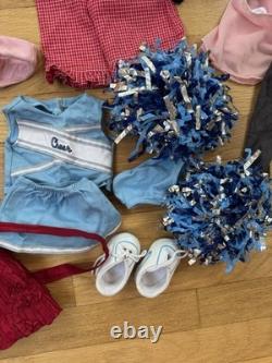 HUGE American Girl Doll Lot TWO DOLLS Clothing Food Cat Accessories Cheerleader