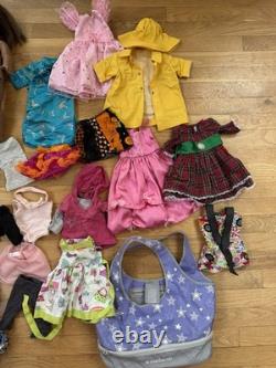 HUGE American Girl Doll Lot TWO DOLLS Clothing Food Cat Accessories Cheerleader