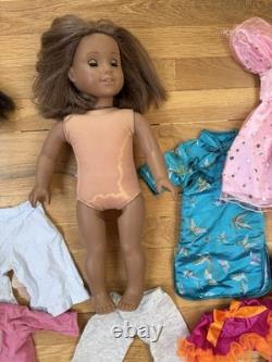 HUGE American Girl Doll Lot TWO DOLLS Clothing Food Cat Accessories Cheerleader