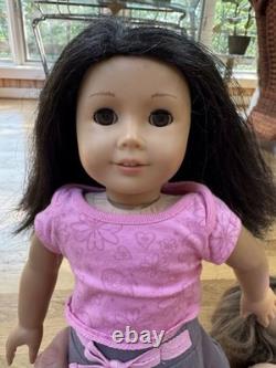 HUGE American Girl Doll Lot TWO DOLLS Clothing Food Cat Accessories Cheerleader