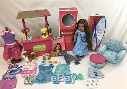 HUGE American Girl Kanani LOT Doll, Seal, Dog, Shaved Ice Stand, Paddle Board +