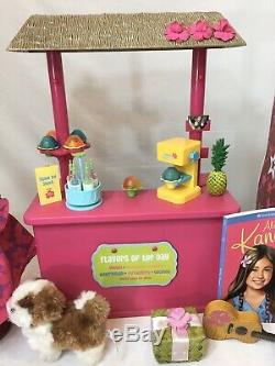 HUGE American Girl Kanani LOT Doll, Seal, Dog, Shaved Ice Stand, Paddle Board +