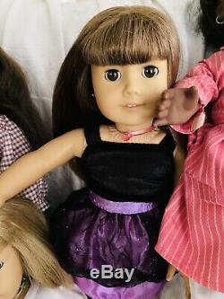 Huge 8 Doll Lot Vintage Pleasant Company American Girl 18'' Dolls