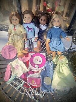 Huge American Girl Lot -pleasant Company Dolls +accessories +crutches