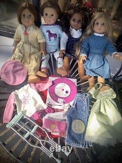 Huge American Girl Lot -pleasant Company Dolls +accessories +crutches