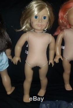 Huge LOT of 4 American Girl Dolls Pleasant Company 18 Needs TLC. READ