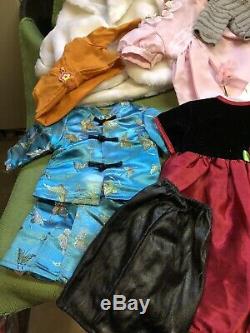 Huge Lot Bundle Authentic American Girl Clothes, Access. Dresses, Coats, Shoes, Hats