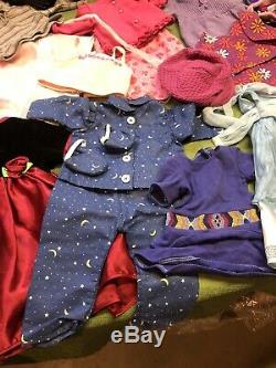 Huge Lot Bundle Authentic American Girl Clothes, Access. Dresses, Coats, Shoes, Hats