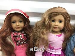 Huge Lot Of 10 American Girl Pleasant Co. Mainly Retired Dolls Plus Soft Case