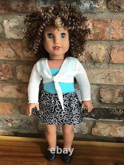 Jessica Custom American Girl Doll OOAK Brown Curly Hair Blue Eyes Courtney 80s