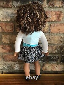 Jessica Custom American Girl Doll OOAK Brown Curly Hair Blue Eyes Courtney 80s