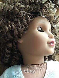 Jessica Custom American Girl Doll OOAK Brown Curly Hair Blue Eyes Courtney 80s