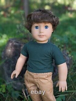 Jon Custom OOAK Boy American Girl Doll Brown Hair Blue Eyes Brother Logan