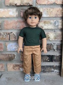 Jon Custom OOAK Boy American Girl Doll Brown Hair Blue Eyes Brother Logan