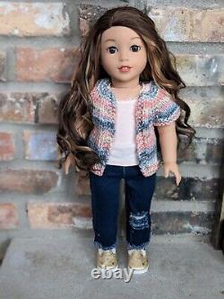 Kelly Custom American Girl Doll OOAK Brown Hair Brown Eyes Corinne