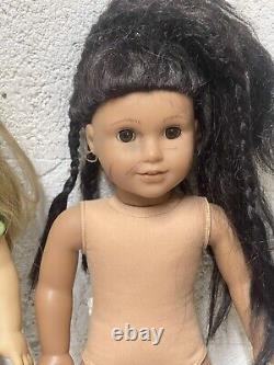 LOT 3 of 6 AMERICAN GIRL DOLLS 18 some with clothing plus 2 Extra Dolls