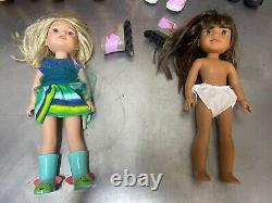LOT 3 of 6 AMERICAN GIRL DOLLS 18 some with clothing plus 2 Extra Dolls