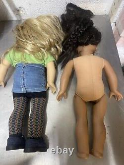 LOT 3 of 6 AMERICAN GIRL DOLLS 18 some with clothing plus 2 Extra Dolls