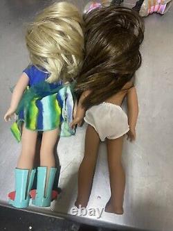 LOT 3 of 6 AMERICAN GIRL DOLLS 18 some with clothing plus 2 Extra Dolls