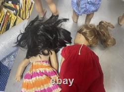 LOT of 6 AMERICAN GIRL DOLLS 18 some with clothing